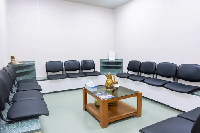 Waiting area at the Corniche branch